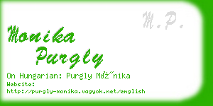 monika purgly business card